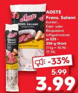 Kaufland Aoste Franz. Salami Angebot