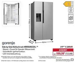 METRO gorenje Side by Side Kühlschrank NRR9185ESXL Angebot