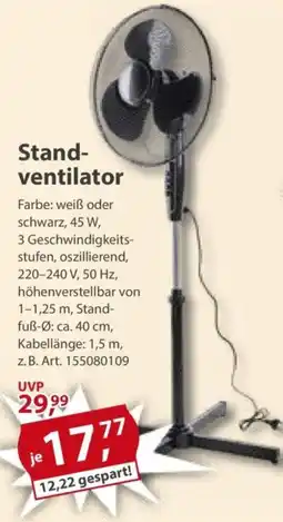 Sonderpreis Baumarkt Stand-ventilator Angebot