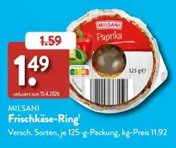 Aldi Süd MILSANI Frischkäse-Ring Angebot