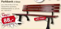 Sonderpreis Baumarkt Parkbank 3-Sitzer Angebot