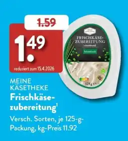 Aldi Süd MEINE KÄSETHEKE Frischkäse-zubereitung Angebot