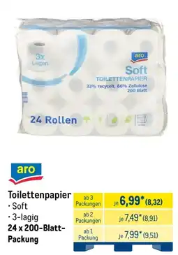 METRO aro Toilettenpapier Soft Angebot