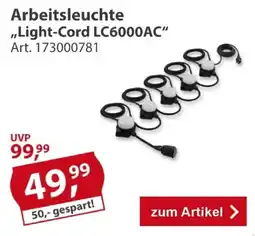 Sonderpreis Baumarkt Arbeitsleuchte "Light-Cord LC6000AC" Angebot