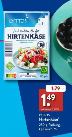 Aldi Süd Lyttos hirtenkäse Angebot