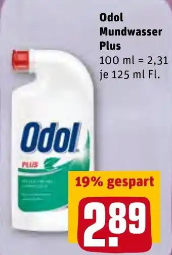 REWE Kaufpark Odol Mundwasser Plus 125ml Angebot