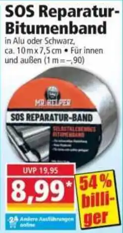 Norma MR. HELPER SOS Reparatur-Bitumenband Angebot