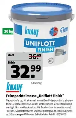 Hagebau Knauf Feinspachtelmasse „Uniflott Finish“ Angebot