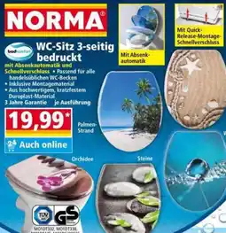Norma Badkomfort WC-Sitz 3-seitig bedruckt Angebot