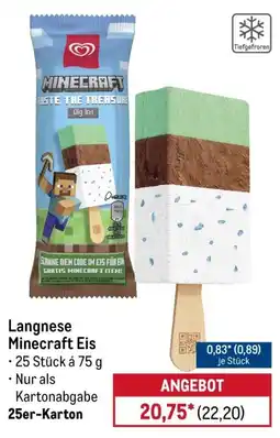 METRO Langnese Minecraft Eis Angebot