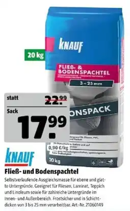 Hagebau Knauf Fließ- und Bodenspachtel Angebot