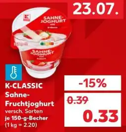 Kaufland K-CLASSIC Sahne-Fruchtjoghurt Angebot