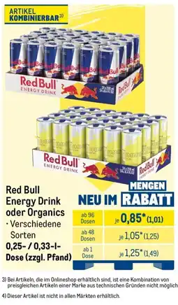 METRO Red Bull Energy Drink Angebot