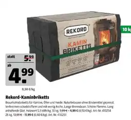 Hagebau Rekord-Kaminbriketts Angebot