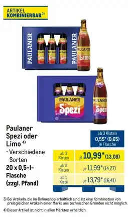 METRO Paulaner Spezi oder Limo Angebot