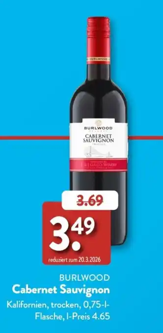 Aldi Süd BURLWOOD Cabernet Sauvignon Angebot