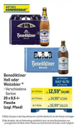 METRO Benediktiner Hell oder Weissbier Angebot