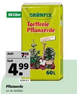 Hagebau GRÜNFIX Torffreie Pflanzerde Angebot