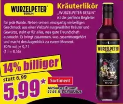 Norma WURZELPETER Kräuterlikör Angebot