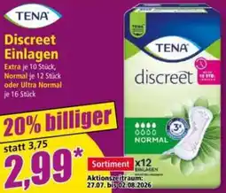 Norma TENA Discreet Einlagen Angebot