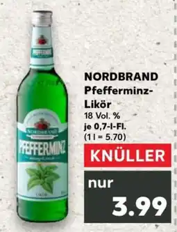 Kaufland NORDBRAND Pfefferminz-Likör Angebot