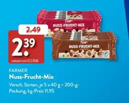 Aldi Süd FARMER Nuss-Frucht-Mix Angebot