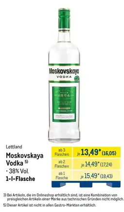 METRO Moskovskaya Vodka Angebot