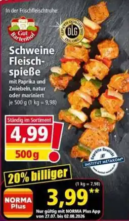 Norma Schweine Fleischspieße Gut Bartenhof Angebot