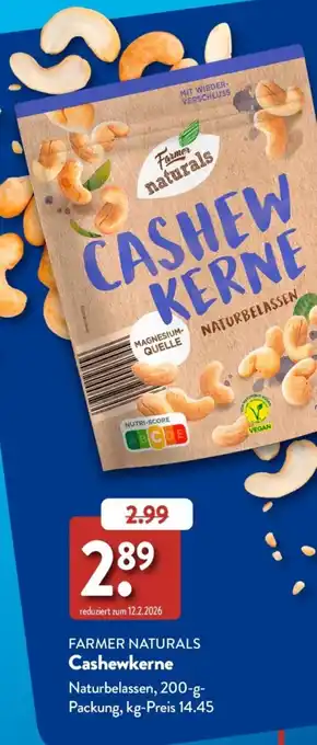 Aldi Süd FARMER NATURALS Cashewkerne Angebot