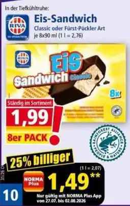 Norma RIVA Eis-Sandwich Classic Angebot