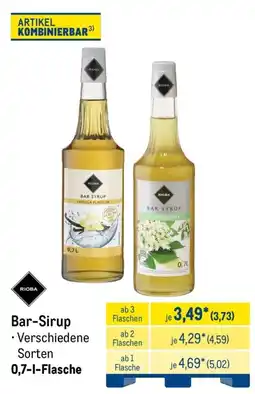 METRO Bar-Sirup RIOBA Angebot