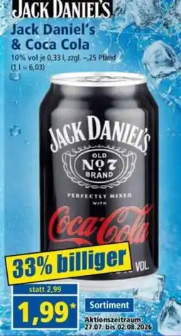 Norma Jack Daniel's & Coca Cola Angebot
