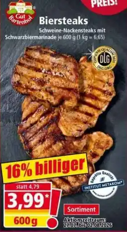 Norma Biersteaks Angebot