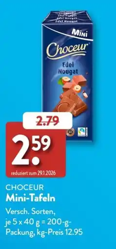 Aldi Süd Choceur Mini-Tafeln Angebot