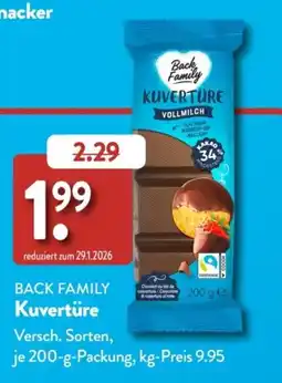 Aldi Süd Back Family Kuvertüre Angebot