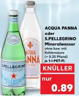 Kaufland ACQUA PANNA oder S.PELLEGRINO Mineralwasser Angebot
