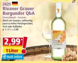 Norma Rivaner Grauer Burgunder QbA Angebot