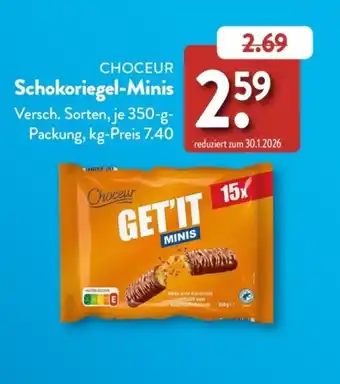 Aldi Süd Choceur Schokoriegel-Minis Angebot