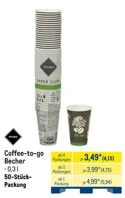 METRO RIOBA Coffee-to-go Becher Angebot
