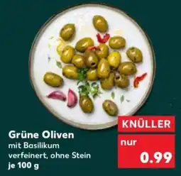 Kaufland Grüne Oliven mit Basilikum Angebot