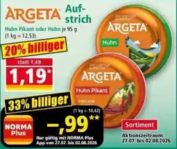 Norma ARGETA Aufstrich Angebot