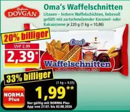 Norma DOVGAN Oma's Waffelschnitten Angebot