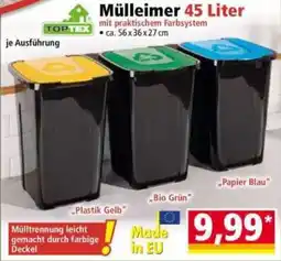Norma Mülltrennung leicht gemacht durch farbige Deckel Angebot