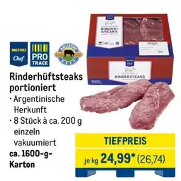 METRO Rinderhüftsteaks portioniert Angebot