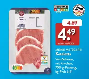 Aldi Süd MEINE METZGEREI Koteletts Angebot