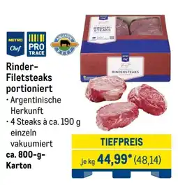 METRO Metro Chef Rinder-Filetsteaks Angebot