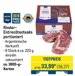 METRO Rinder-Entrecôte Steaks Angebot