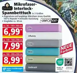 Norma Mikrofaser-Interlock-Spannbettluch Angebot