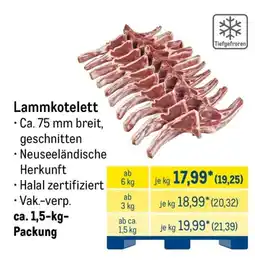 METRO Lammkotelett Angebot