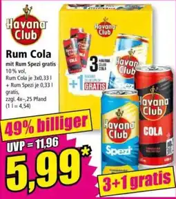 Norma Havana Club Rum Cola Angebot